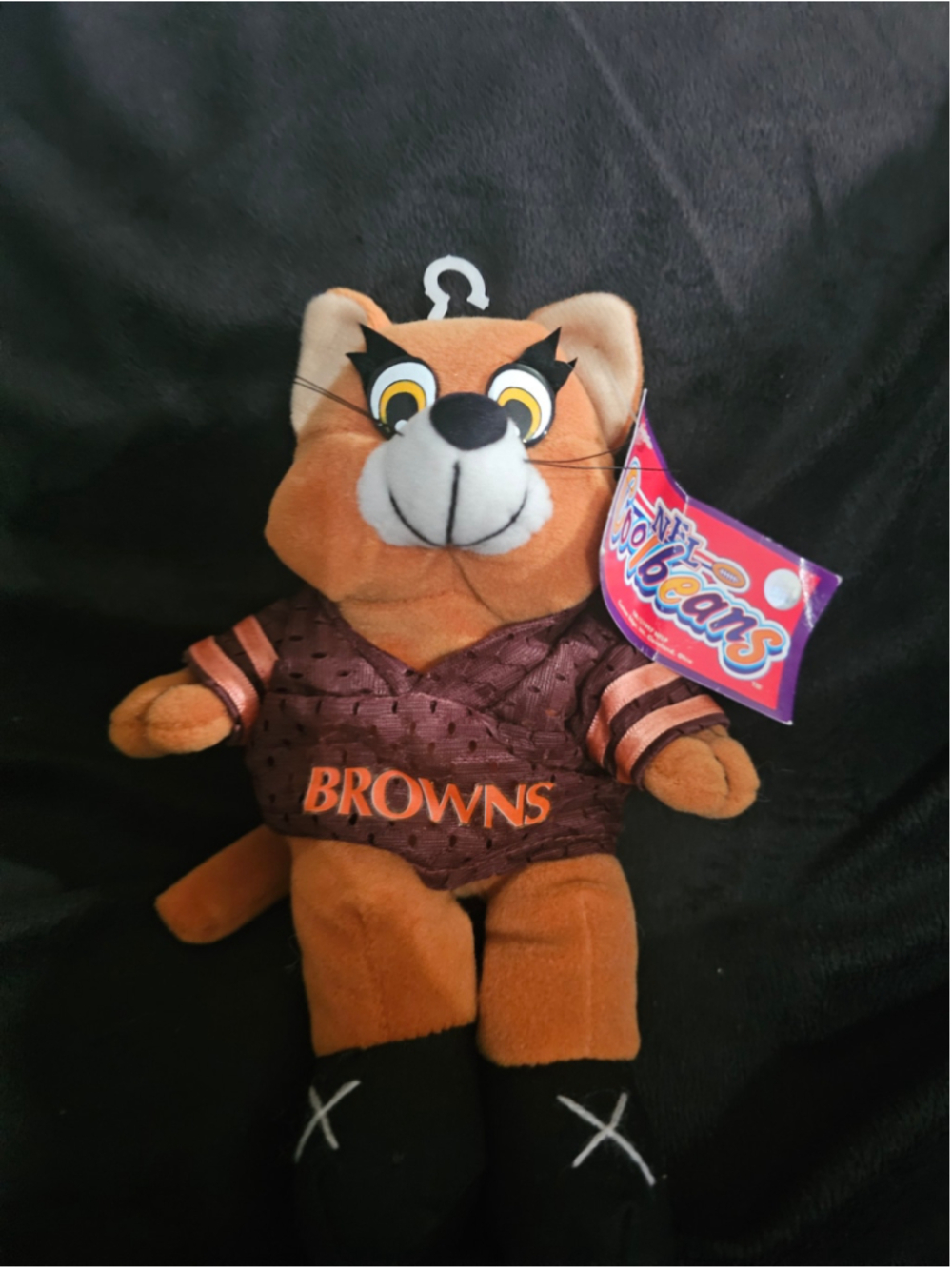 Cool Beans Vintage Cleveland Browns Plush Toy One Size Orange Brown - Picture 1 of 2